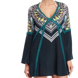 •Red Carter• Printed Cover-up Tunic